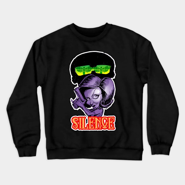 SILENCE! Crewneck Sweatshirt by Biomek